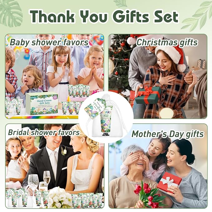 50 Pack Bulk Hand Cream Gifts Sets, Baby Shower Favors and Wedding Welcome Bag - Image 6