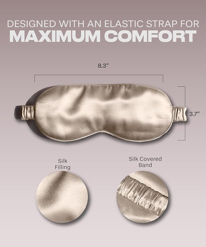 SUNDAYSILKS™ Exclusive Mulberry Silk Sleep Mask | Soft Eye Covers, and - Image 6