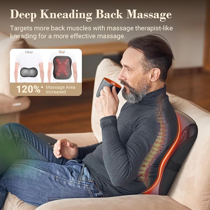 CuPiLo Back Massager for Pain Relief Deep Tissue FSA Eligible HSA, Upgrade 8 - Image 3