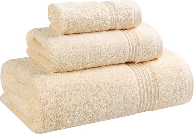 Superior Egyptian Cotton 3-Piece Towel Set, Basic Towels by SUPERIOR