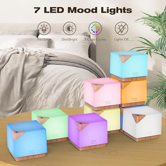 ASAKUKI Essential Oil Diffuser for Home, Large 700 ml Humidifier - Image 5