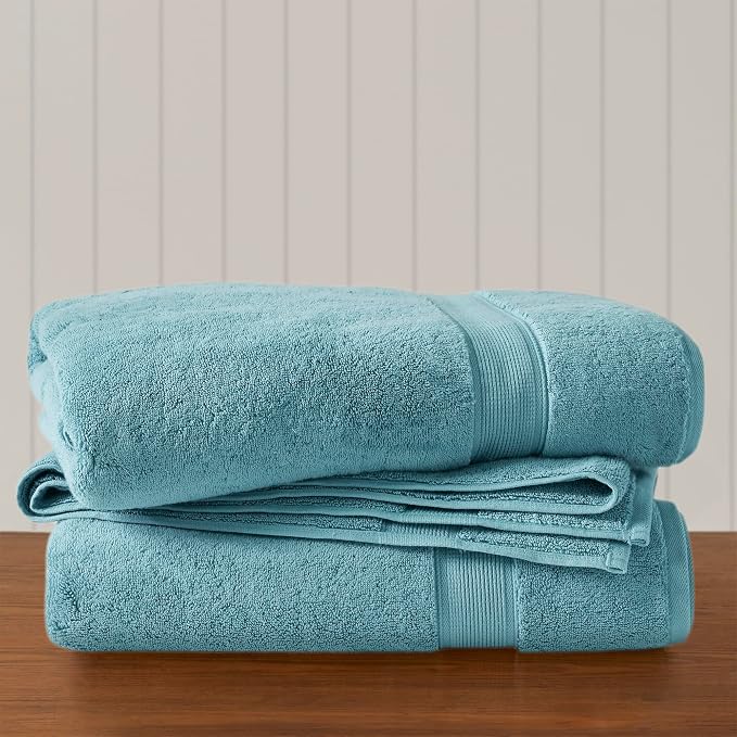 Madison Park 800GSM Bath Sheet Towel Oversized 34" x 68" 2 Pack 100% Cotton by MADISONPARK