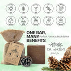 Dr.Ancient Pine Tar Black Soap Bar, Organic Soap Bars Handcrafted the - Image 8