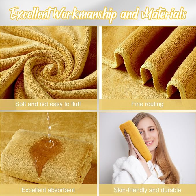 SmoothNovelty 16 Pack Microfiber Bath Towels Bulk 27'' x 60'' Oversized Beach - Image 3