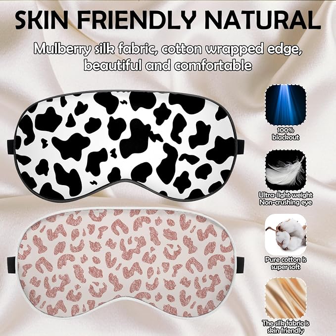 2 PCS Sleep Eye Mask Silk Sleeping Soft - Image 3