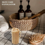 Natural Loofah Sponge, METLUCK 6 Pack Organic Real Loofah Exfoliating Body - Image 5