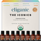 Cliganic Organic Aromatherapy Essential Oils Gift Set, 100% Pure by Cliganic