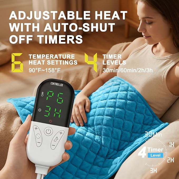 Extra Large Heating Pad for Back Pain 32"x24" King Size XL Electric Heating Pad - Image 4