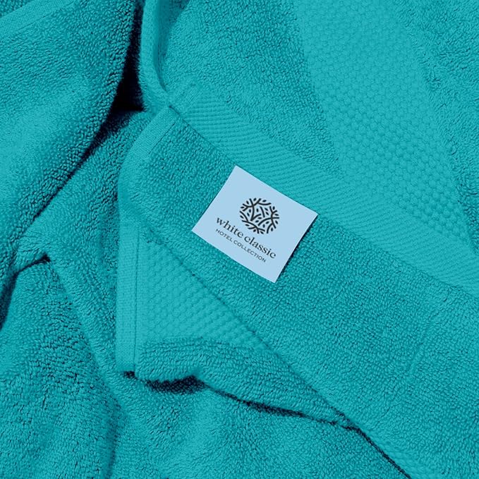 White Classic Luxury Soft Aqua Bath Sheet Towels - Image 5