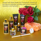 Luxury 14 pcs Cherry Blossom & Rose Bath and Body Basket Gift, Face Skin Care - Image 5