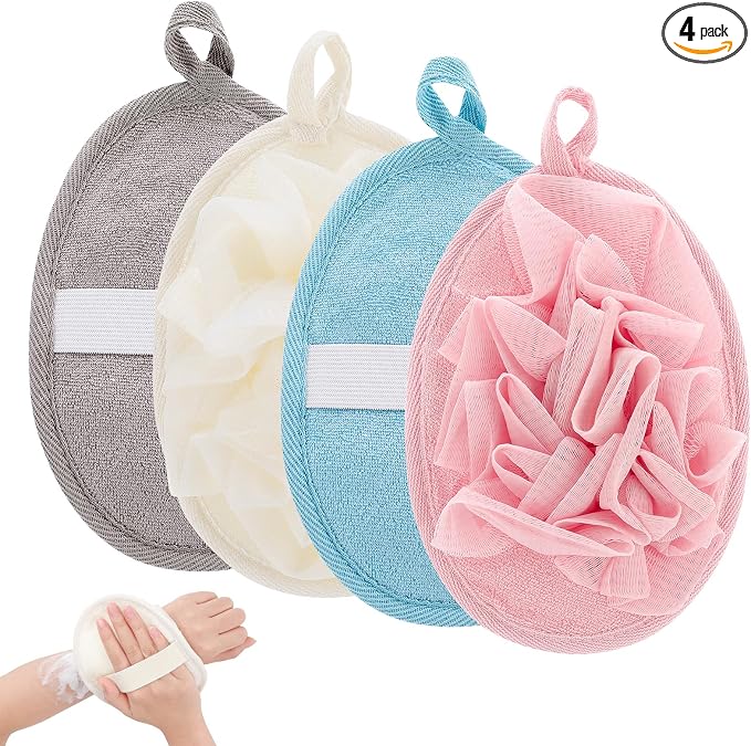 4 PCS Exfoliating Bath Sponges Soft Loofah Shower Scrubber by ZhouBoat