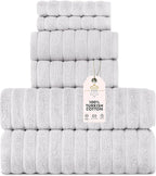 Classic Turkish Towels 6 Piece Heavy Duty Fast Drying Bath Sets Made by ClassicTurkishTowels