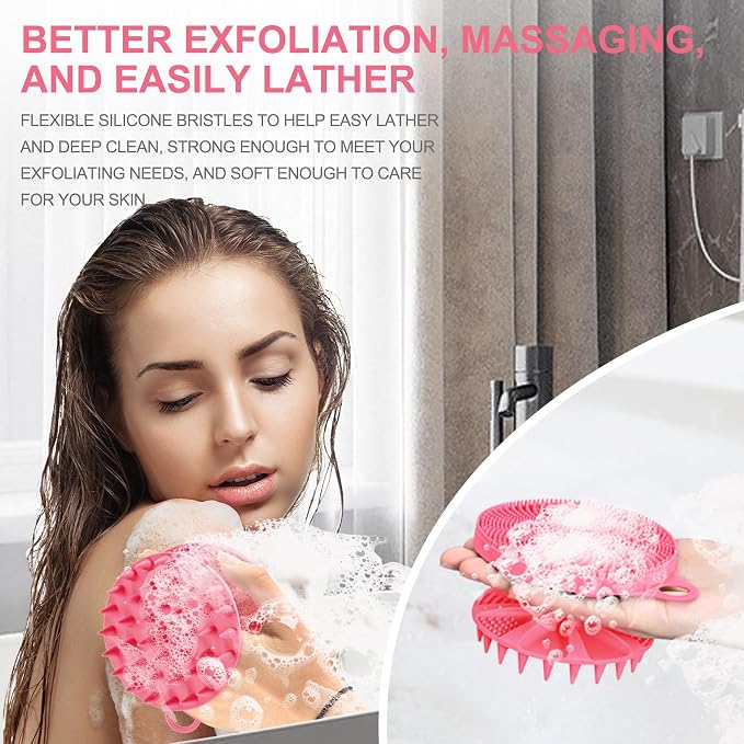 INNERNEED 2-in-1 Silicone Body Scrubber and Scalp Massager Shampoo Brush - Image 4