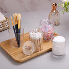 WEISHI 6 Pack Qtip Holder Dispenser -Cotton Ball, Round Pads, Small Clear - Image 4