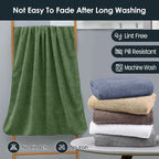 JML Pack of 4 Bath Towels, Large Microfiber Towel Set, Ultra Soft, Super - Image 6