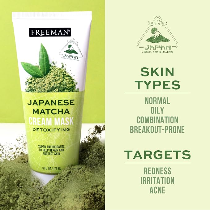 Freeman Exotic Blends Detoxifying Japanese Matcha Cream Facial Mask, 6 fl.oz./ - Image 3