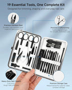 Manicure Set, Jubolion 19pcs Stainless Steel Professional Nail Clippers - Image 2