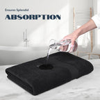 White Classic Luxury Soft Black Bath Sheet Towels - Image 5