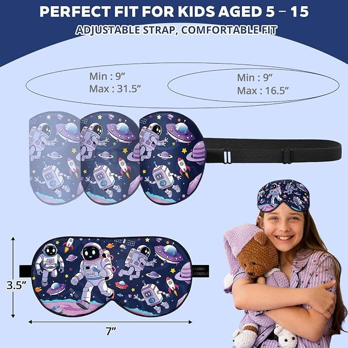 Kids Silk Sleep Mask: 100% Mulberry Silk Eye Mask - Image 6