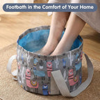 Molain Foldable Bucket for Soaking Feet, Portable Foot Bath Tub Spa Basin Grey - Image 4