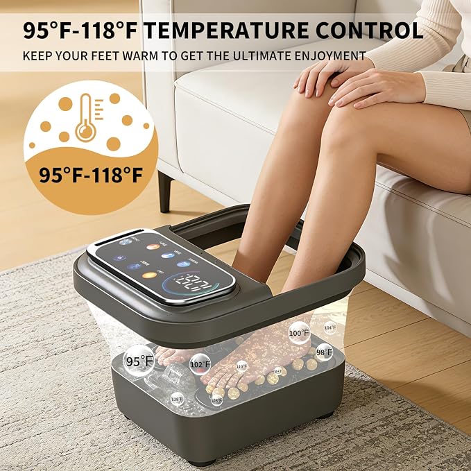 Collapsible Foot Spa Bath with Heat and Massage, Motorized Shiatsu Foot - Image 6