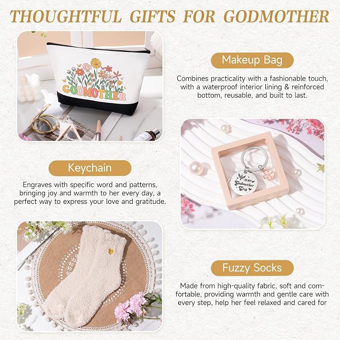 iAOVUEBY 7PCS Godmother Proposal Gift, Will You Be My Godmother, 16oz Glass Cup - Image 5