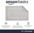 Amazon Basics Banded Bathroom Bath Rug Mat, 100% Cotton, 31 x 20 inches - Image 3