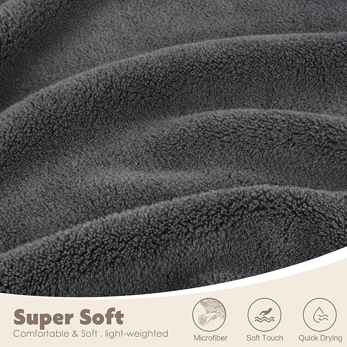 SUNLAND Microfiber Women Hair Drying Towel and Bath Towel Wrap, Adjustable Soft - Image 4