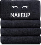 White Classic Bleach Safe Black Makeup Washcloths - Image 8