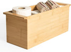 Bamboo Toilet Paper Holder & Bathroom Organizer by Alder Row, Freestanding by Unknown