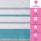 CASA COPENHAGEN White Bay 4Pcs 100% Egyptian Cotton Designer Hand Towels Gift - Image 4