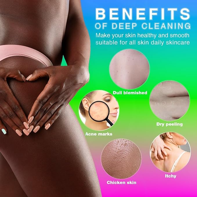 UJFQBH 3 Pieces African Bath Sponge African Net Long Net Bath Sponge - Image 5