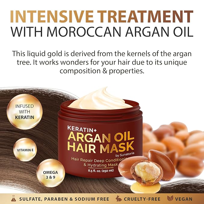 SUNATORIA Hair Mask with Keratin & Argan Oil - Image 3