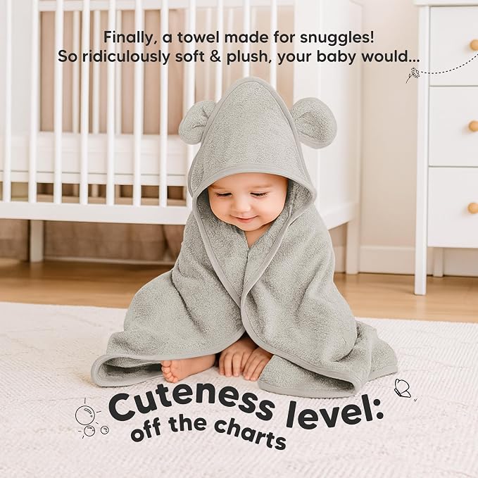 KeaBabies 2-Pack Hooded Baby Towels - Image 2