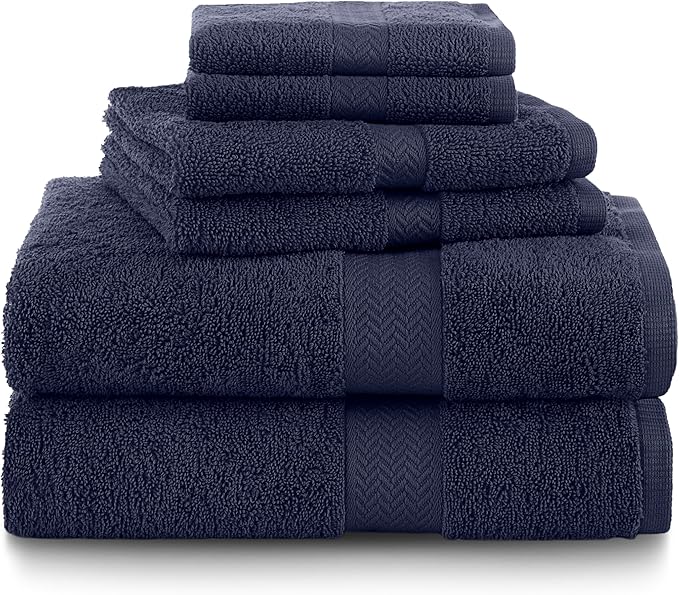 Martex 6-Piece Luxury 100% Cotton Towel Set | Quick Dry | Super Absorbent | by Martex