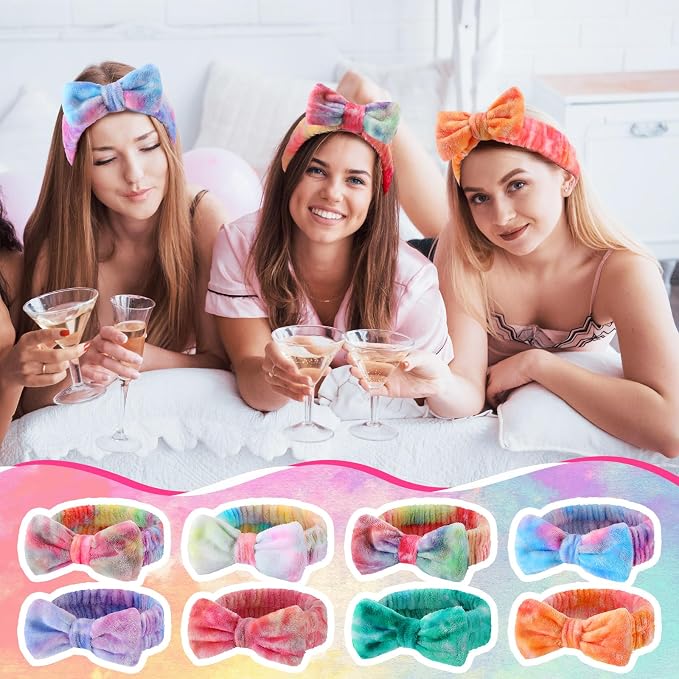 50 Pcs Pink Spa Headband Bulk Spa Sleepover Party Supplies - Image 3