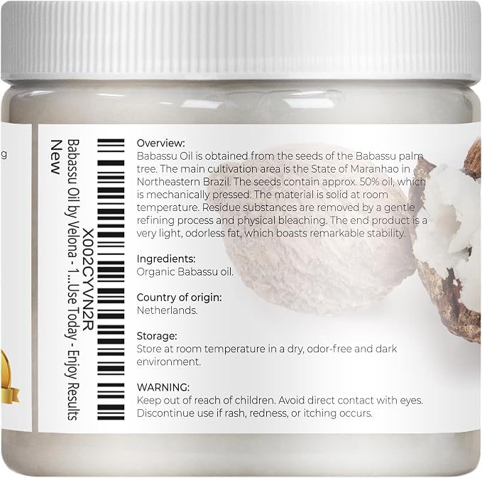 velona Babassu Oil USDA Certified Organic - Image 3
