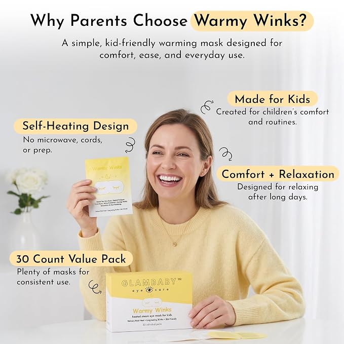 GlamBaby Warmy Winks Self-Heating Eye Mask - Image 7