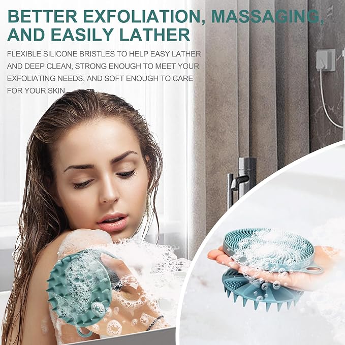 INNERNEED 2-in-1 Silicone Body Scrubber and Scalp Massager Shampoo Brush - Image 5
