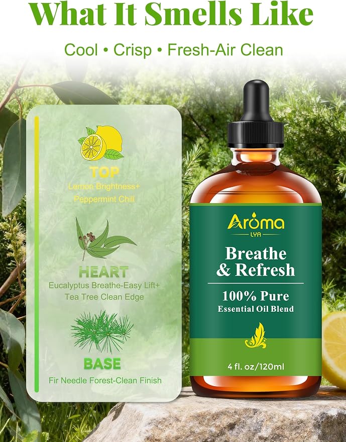 Breathe & Refresh — A 100% Pure Essential Oil Blend Cool-Crisp Blend that Makes - Image 3