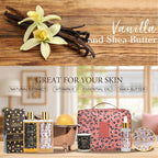 Warm Vanilla scented Gifts for Women, Spa Bath & Body Gift Basket, Skin Care Kit - Image 6