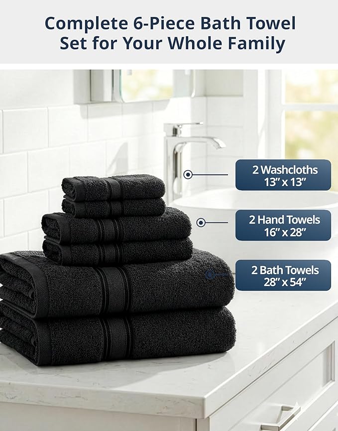 LANE LINEN Luxury Bath Towels Set - Image 3