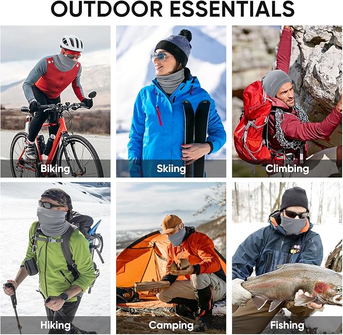 TICONN Neck Gaiter Face Cover Scarf, Neck Warmer Breathable Sun & Wind-proof - Image 6