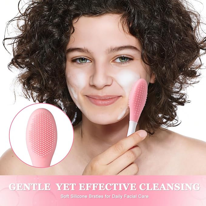 8Pcs Silicone Face Mask Brush Set, Double-Sided Silicone Face Scrubber - Image 7
