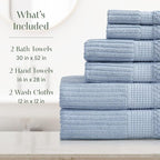 Springtree Home 100% Cotton Bath Towel Set | 6 Piece Set | Absorbent & - Image 2