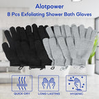 Exfoliating Gloves for Big Hands 8Pack- Lengthened and Large Double-Sided - Image 6