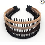 JOBAND 4pcs Hairbands for Women, Non-Slip Zig Zag Headbands, Adjustable Teeth by JOBAND
