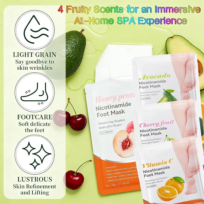 8 Piece At-Home Hand & Foot SPA Hydrating Mask Set - Image 5
