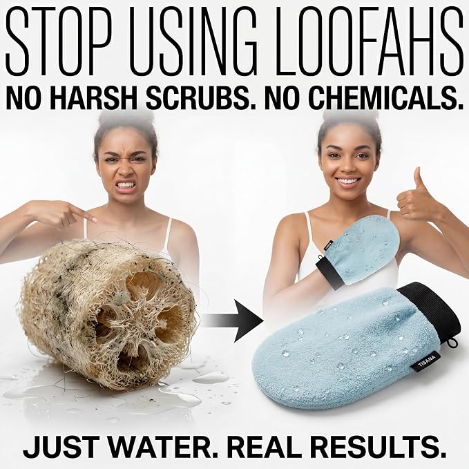 Exfoliating Glove for Shower – Dual-Sided Scrubber Mitt – Deep Exfoliation - Image 8