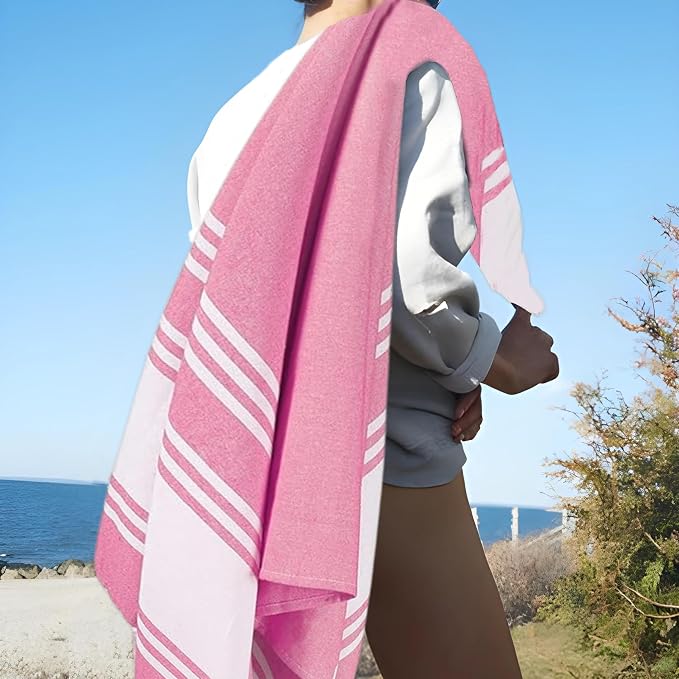 Goroly Home Cotton Turkish Peshtemal Beach Towel, Extra Large, Thin Quick Dry - Image 7